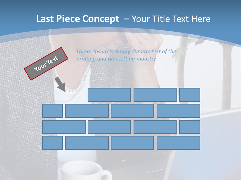 Mature Business Woman At Her Desk, Eyes Closed, Worried About Bills And Financial Problems PowerPoint Template