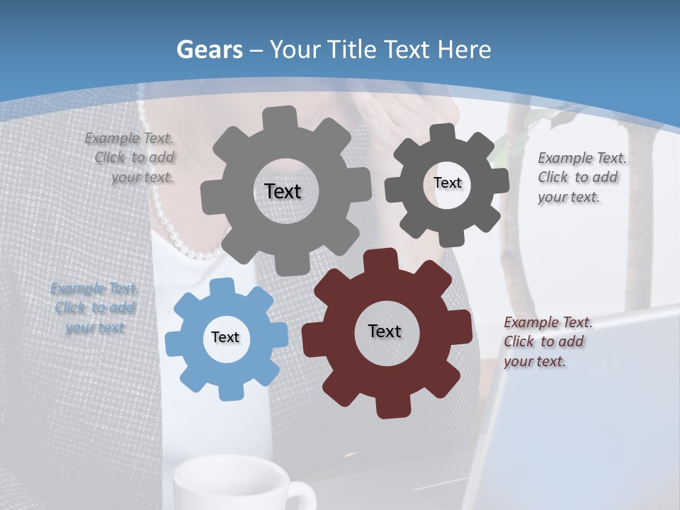 Mature Business Woman At Her Desk, Eyes Closed, Worried About Bills And Financial Problems PowerPoint Template