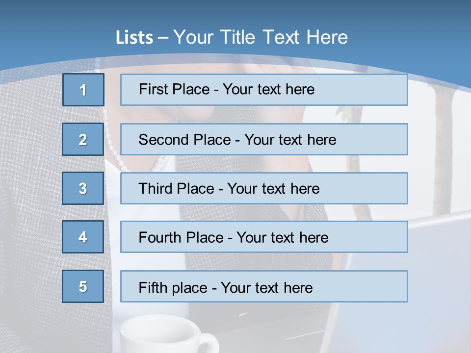 Mature Business Woman At Her Desk, Eyes Closed, Worried About Bills And Financial Problems PowerPoint Template