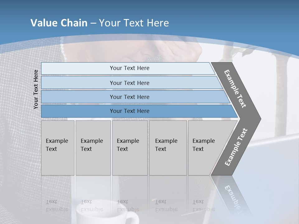 Mature Business Woman At Her Desk, Eyes Closed, Worried About Bills And Financial Problems PowerPoint Template