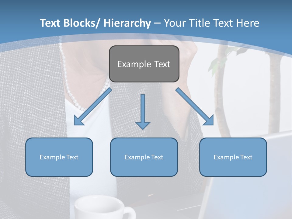 Mature Business Woman At Her Desk, Eyes Closed, Worried About Bills And Financial Problems PowerPoint Template