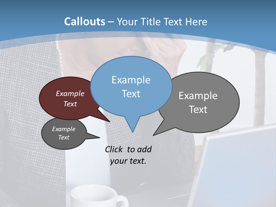 Mature Business Woman At Her Desk, Eyes Closed, Worried About Bills And Financial Problems PowerPoint Template
