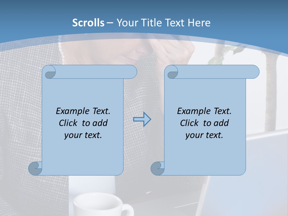 Mature Business Woman At Her Desk, Eyes Closed, Worried About Bills And Financial Problems PowerPoint Template