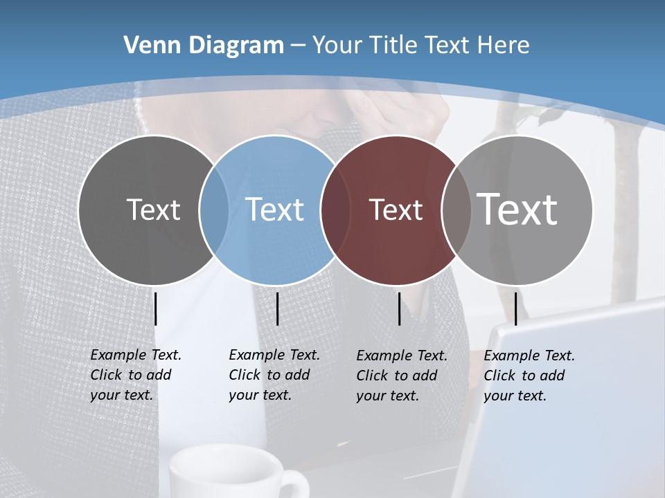 Mature Business Woman At Her Desk, Eyes Closed, Worried About Bills And Financial Problems PowerPoint Template