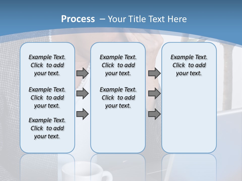 Mature Business Woman At Her Desk, Eyes Closed, Worried About Bills And Financial Problems PowerPoint Template