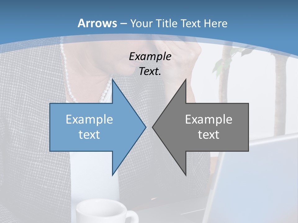 Mature Business Woman At Her Desk, Eyes Closed, Worried About Bills And Financial Problems PowerPoint Template
