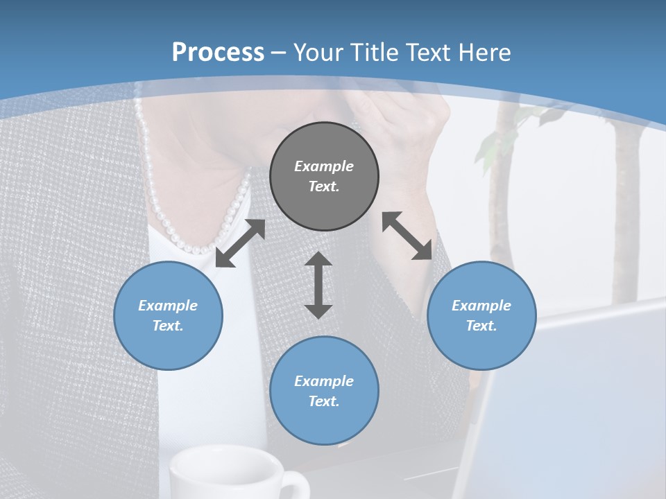 Mature Business Woman At Her Desk, Eyes Closed, Worried About Bills And Financial Problems PowerPoint Template