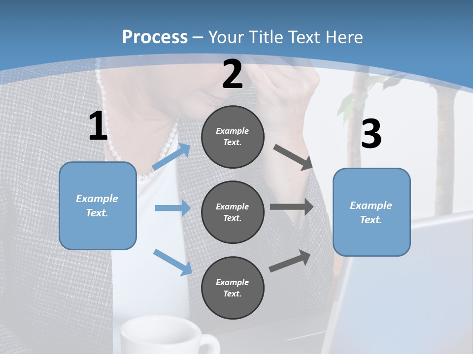 Mature Business Woman At Her Desk, Eyes Closed, Worried About Bills And Financial Problems PowerPoint Template