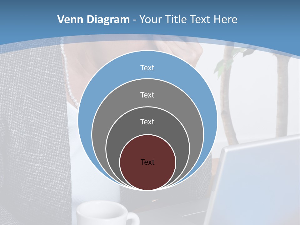 Mature Business Woman At Her Desk, Eyes Closed, Worried About Bills And Financial Problems PowerPoint Template