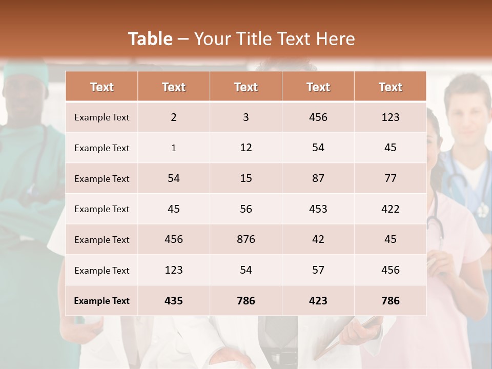 Smiling Medical Team Looking At The Camera In Hospital PowerPoint Template