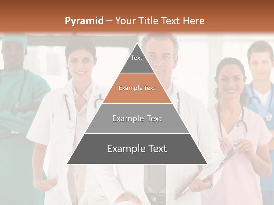 Smiling Medical Team Looking At The Camera In Hospital PowerPoint Template