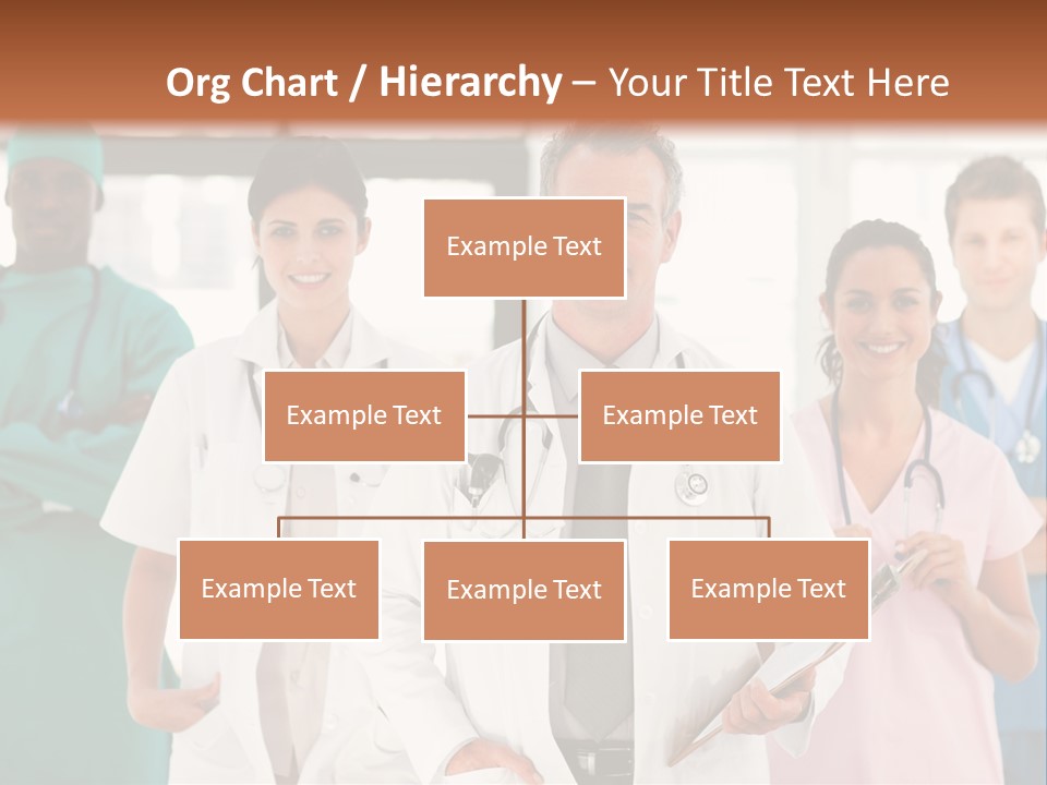 Smiling Medical Team Looking At The Camera In Hospital PowerPoint Template