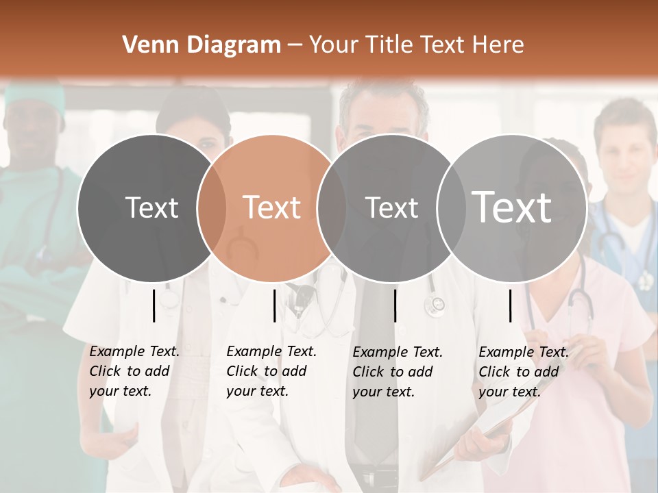 Smiling Medical Team Looking At The Camera In Hospital PowerPoint Template