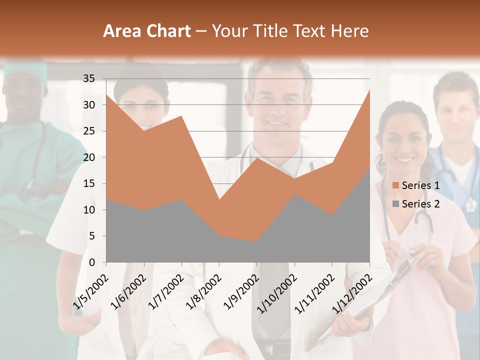 Smiling Medical Team Looking At The Camera In Hospital PowerPoint Template