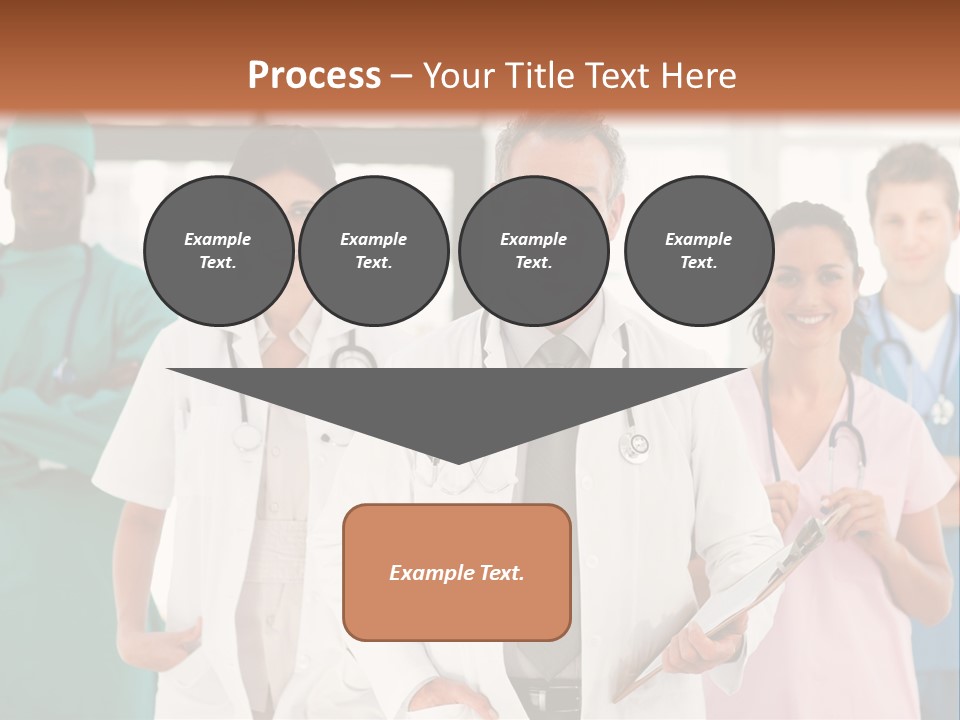 Smiling Medical Team Looking At The Camera In Hospital PowerPoint Template