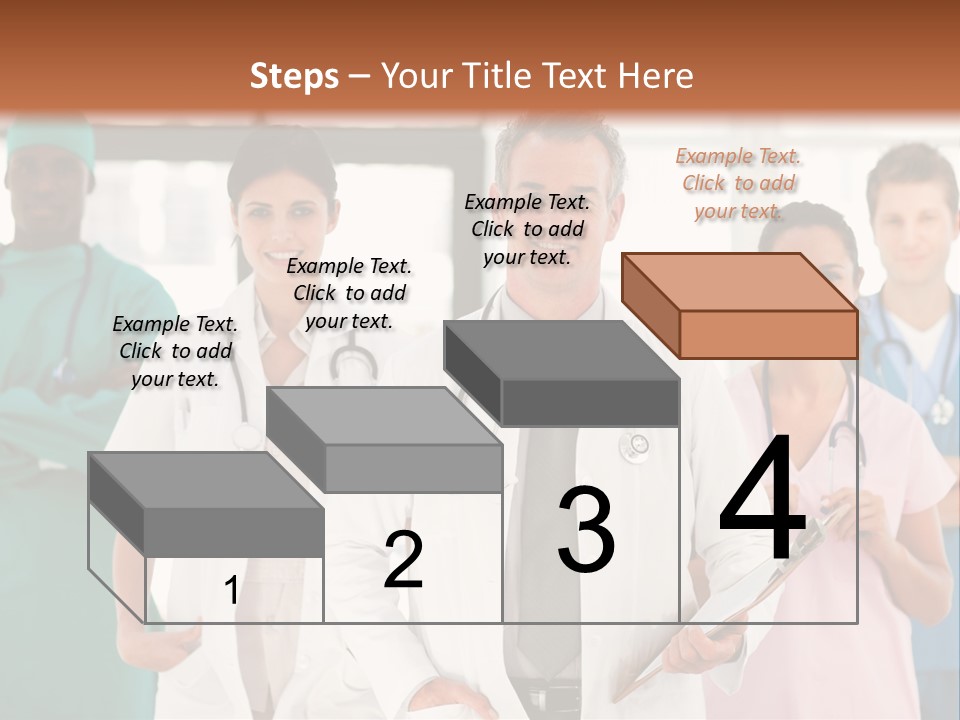 Smiling Medical Team Looking At The Camera In Hospital PowerPoint Template