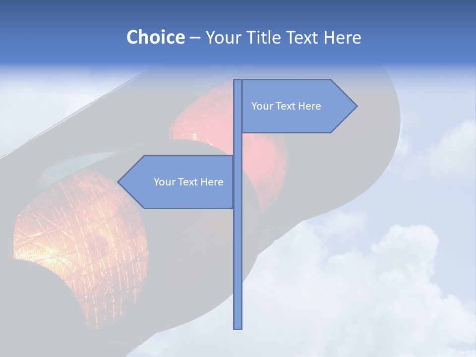 Traffic Light Showing Red And Yellow PowerPoint Template