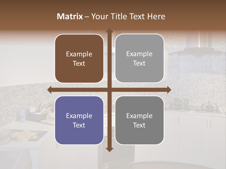 Beautiful Kitchen And Modern Kitchen Interior PowerPoint Template