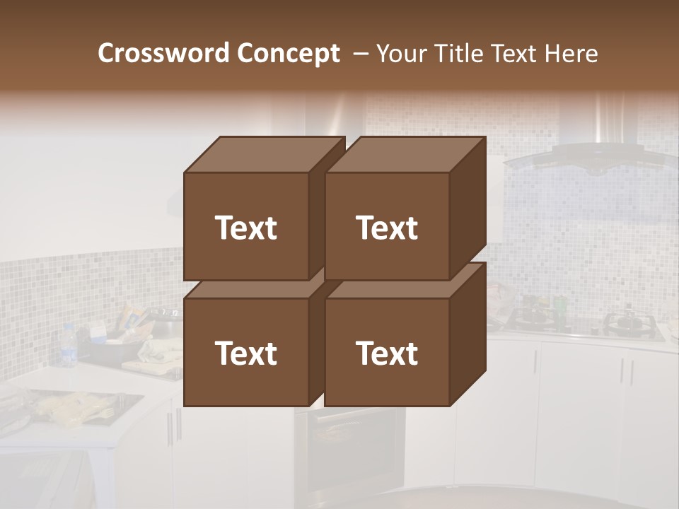 Beautiful Kitchen And Modern Kitchen Interior PowerPoint Template