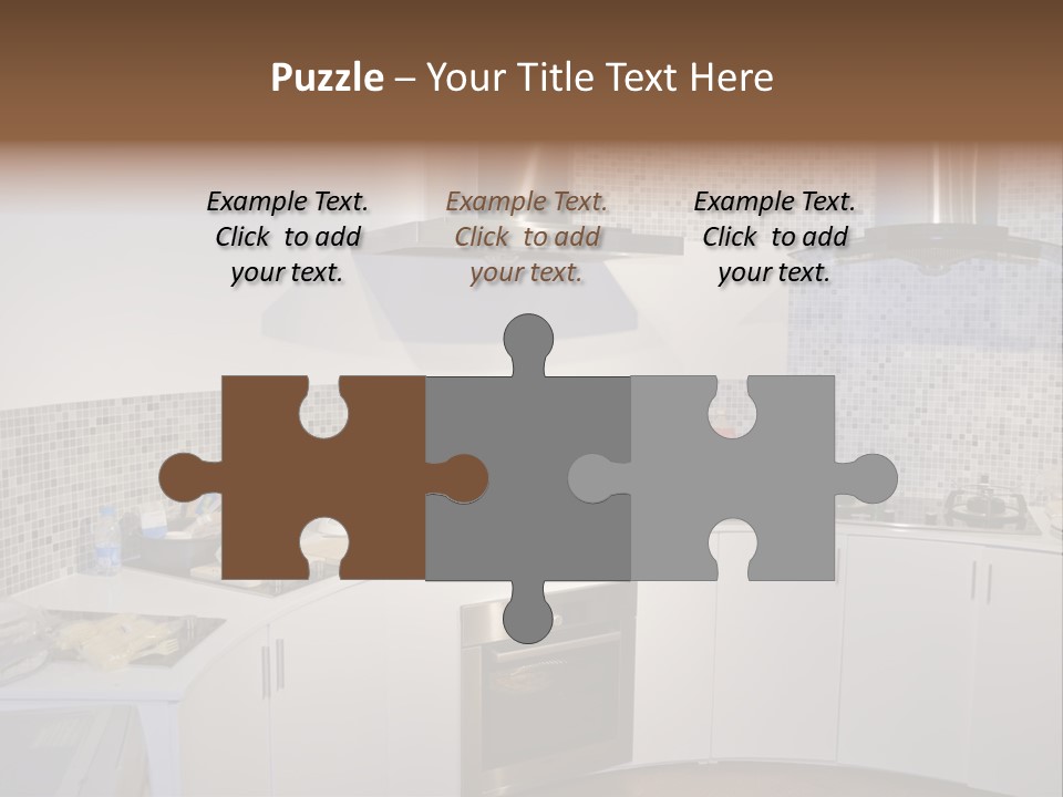 Beautiful Kitchen And Modern Kitchen Interior PowerPoint Template