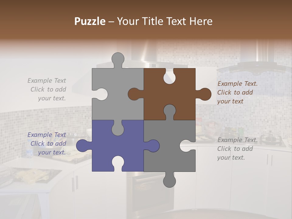 Beautiful Kitchen And Modern Kitchen Interior PowerPoint Template