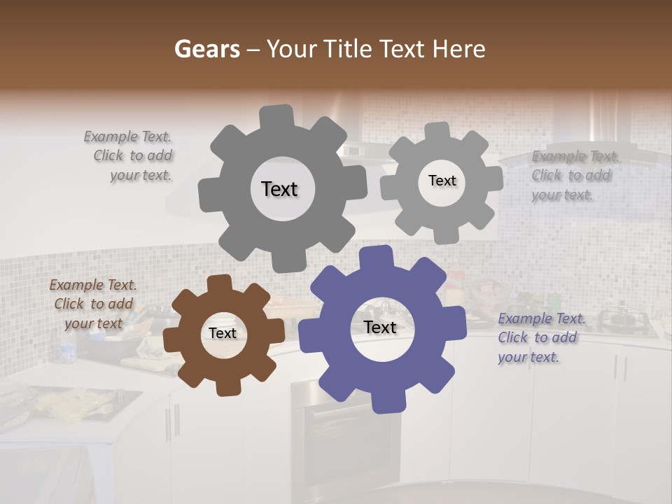 Beautiful Kitchen And Modern Kitchen Interior PowerPoint Template