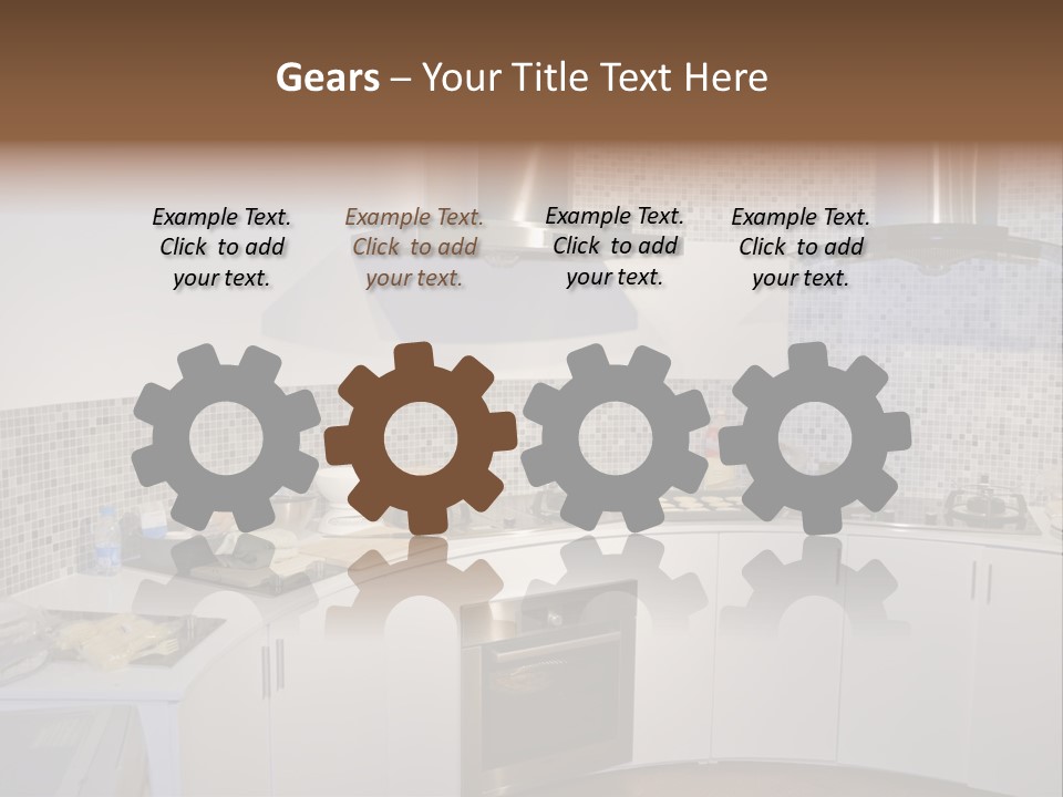 Beautiful Kitchen And Modern Kitchen Interior PowerPoint Template