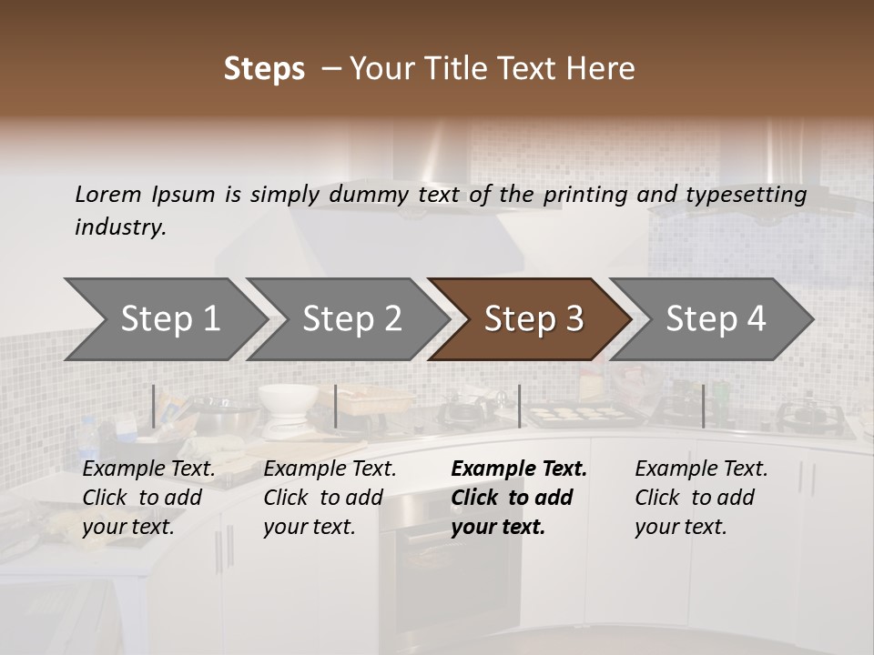 Beautiful Kitchen And Modern Kitchen Interior PowerPoint Template