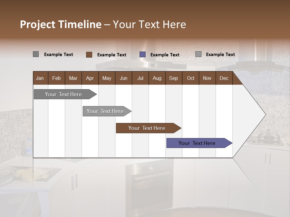 Beautiful Kitchen And Modern Kitchen Interior PowerPoint Template