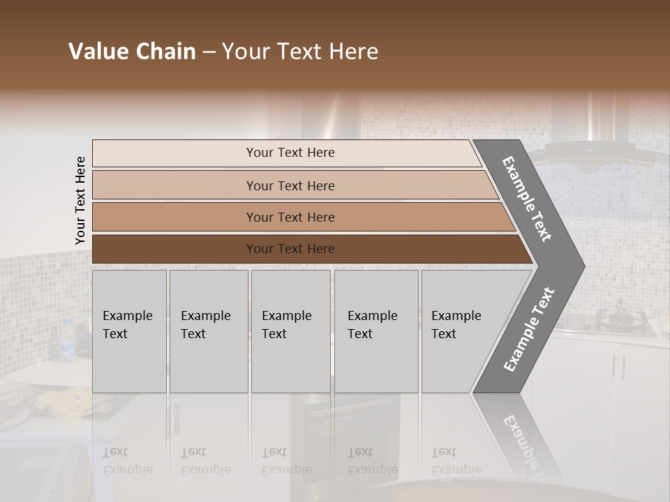 Beautiful Kitchen And Modern Kitchen Interior PowerPoint Template