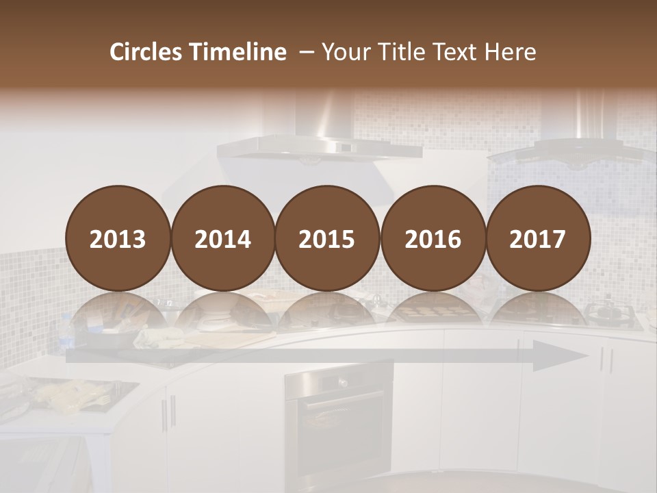 Beautiful Kitchen And Modern Kitchen Interior PowerPoint Template