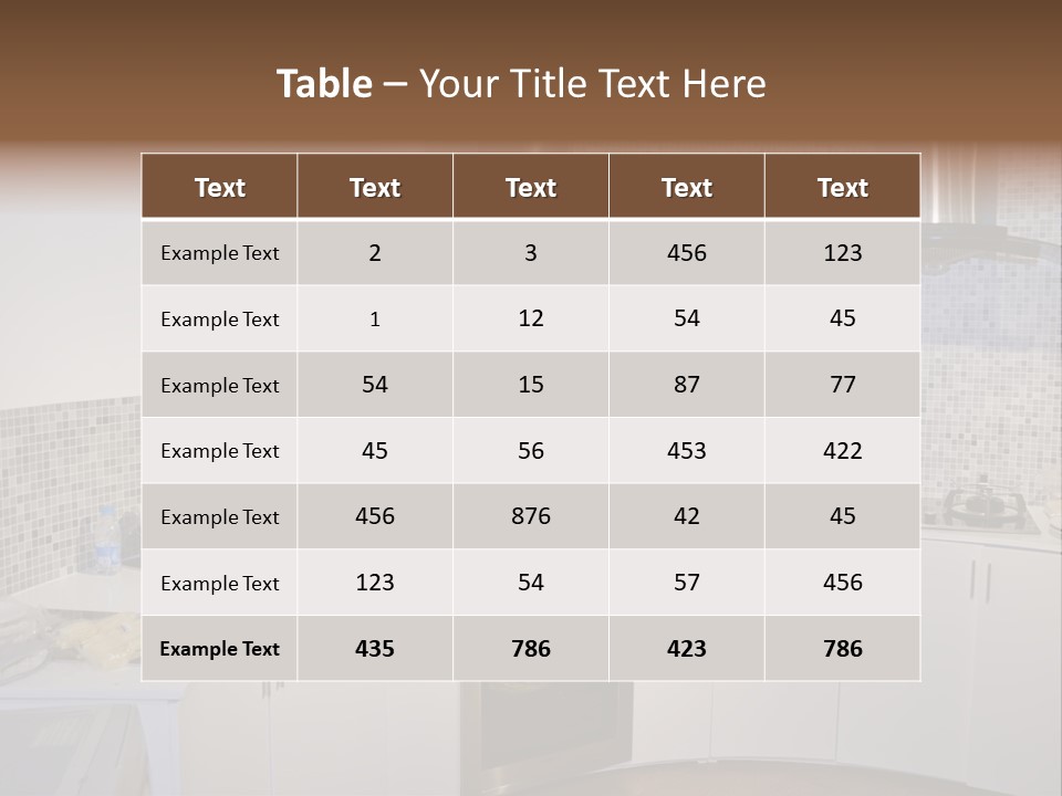 Beautiful Kitchen And Modern Kitchen Interior PowerPoint Template