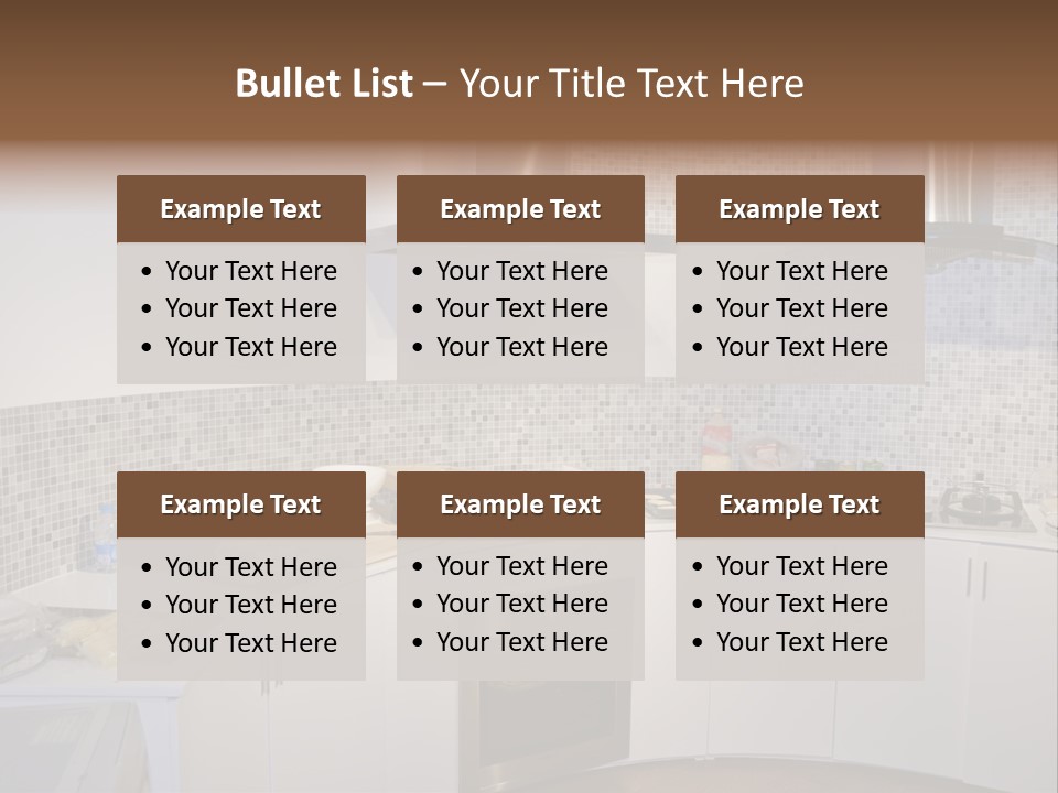 Beautiful Kitchen And Modern Kitchen Interior PowerPoint Template