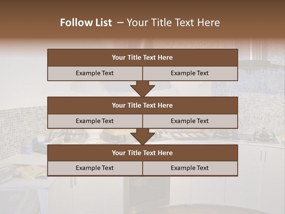 Beautiful Kitchen And Modern Kitchen Interior PowerPoint Template