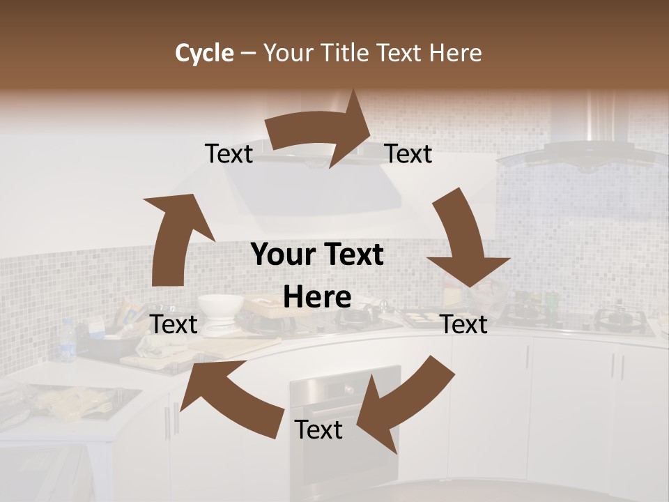 Beautiful Kitchen And Modern Kitchen Interior PowerPoint Template