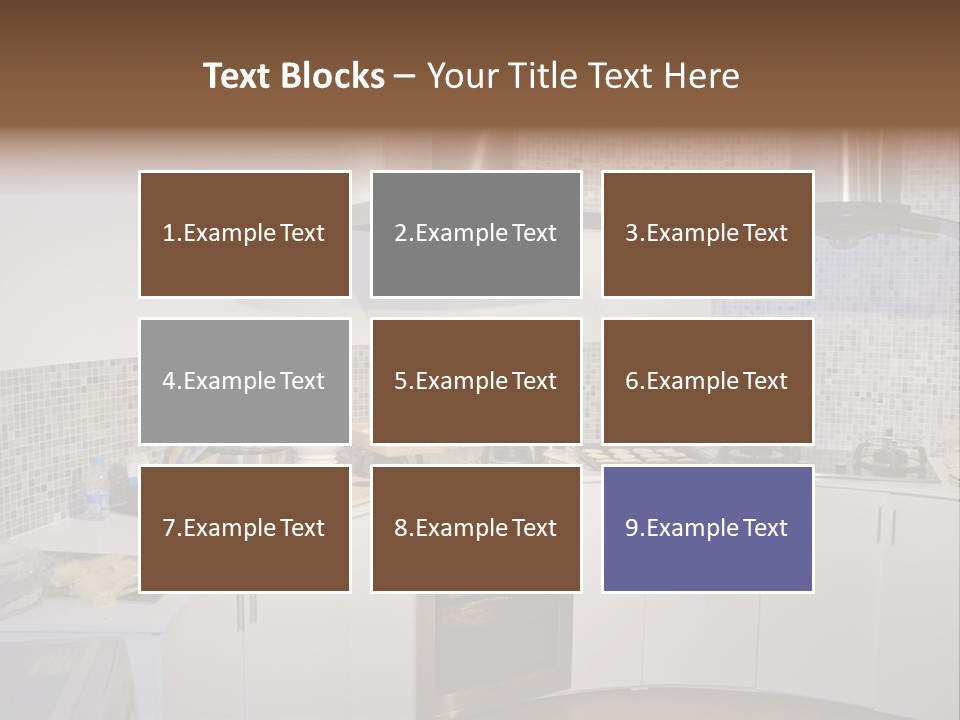 Beautiful Kitchen And Modern Kitchen Interior PowerPoint Template