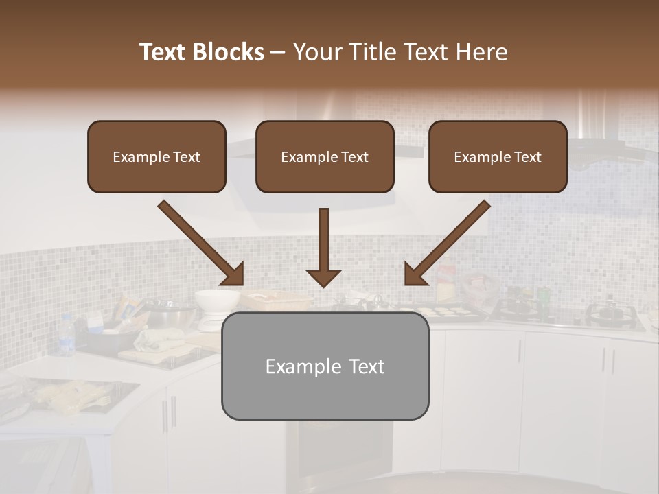 Beautiful Kitchen And Modern Kitchen Interior PowerPoint Template
