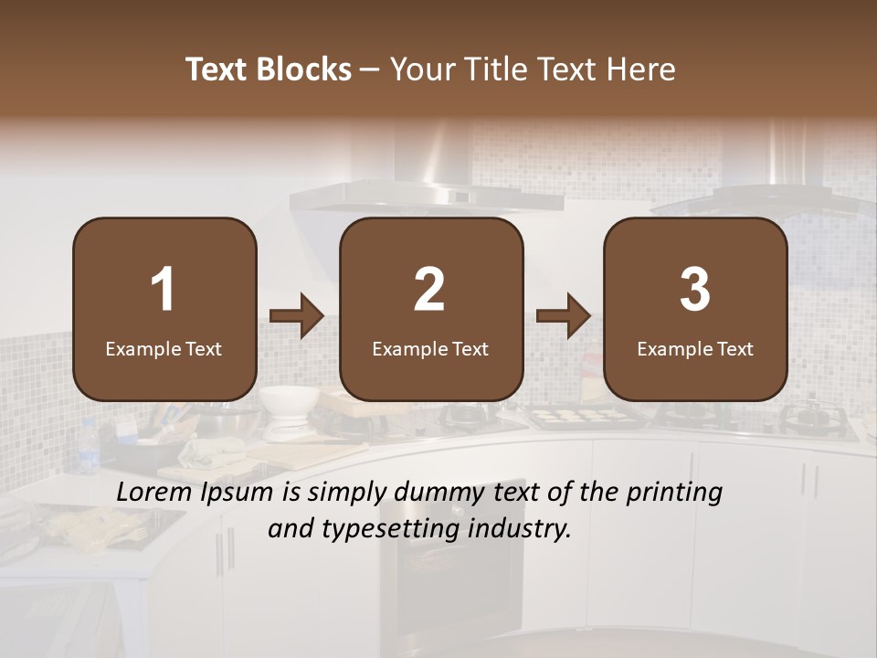 Beautiful Kitchen And Modern Kitchen Interior PowerPoint Template