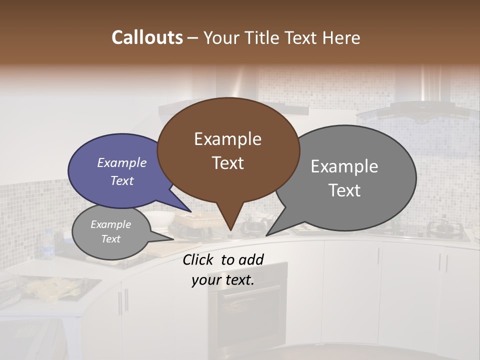 Beautiful Kitchen And Modern Kitchen Interior PowerPoint Template