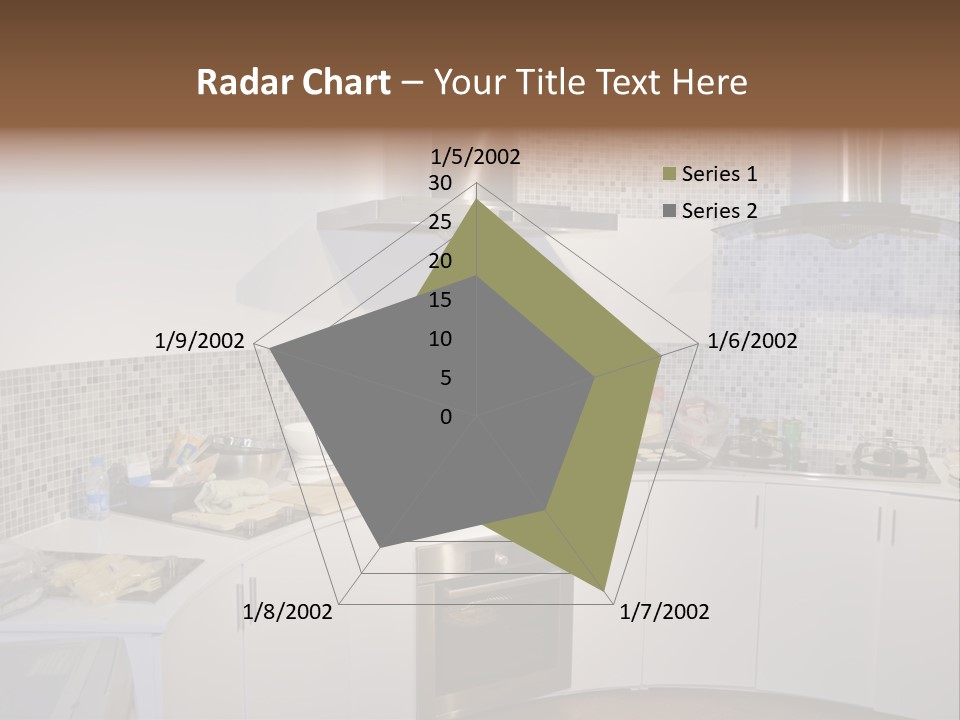 Beautiful Kitchen And Modern Kitchen Interior PowerPoint Template