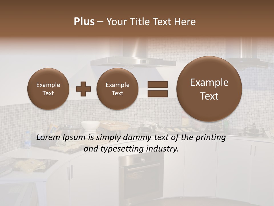 Beautiful Kitchen And Modern Kitchen Interior PowerPoint Template