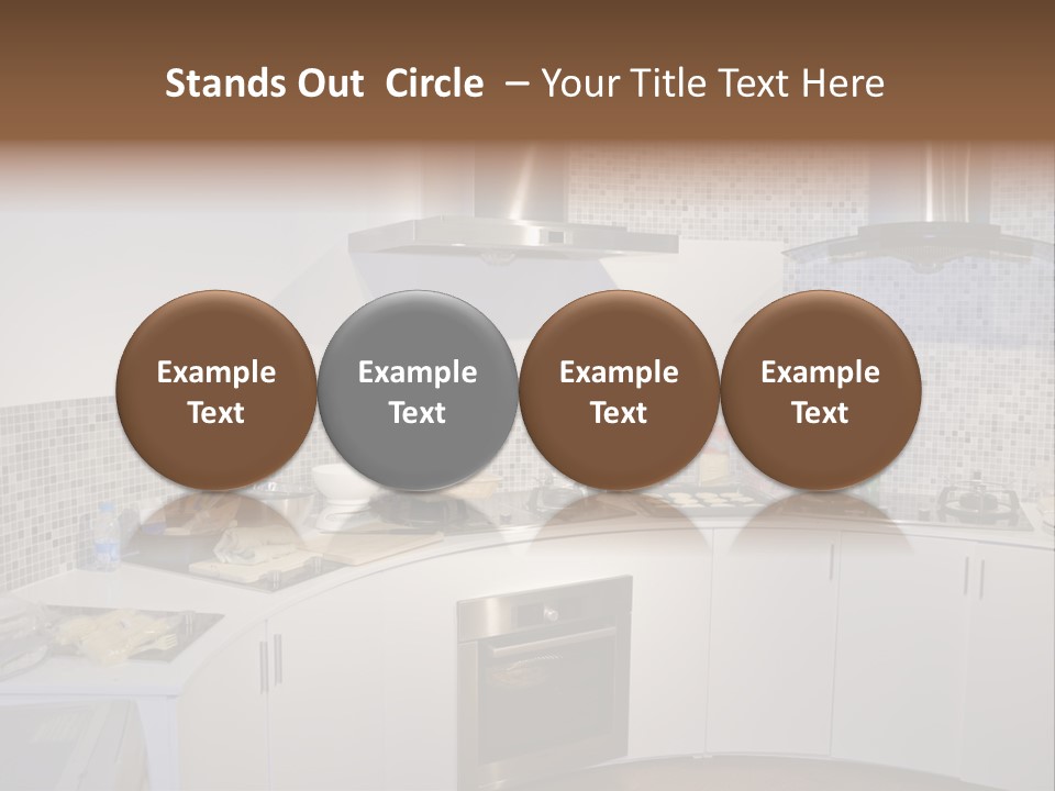 Beautiful Kitchen And Modern Kitchen Interior PowerPoint Template