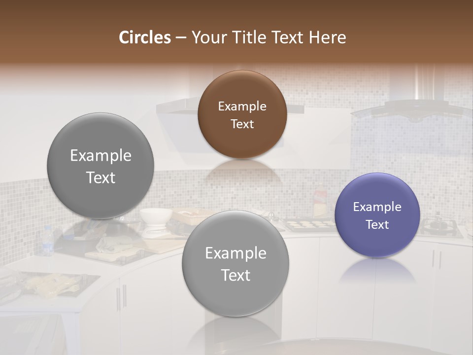 Beautiful Kitchen And Modern Kitchen Interior PowerPoint Template