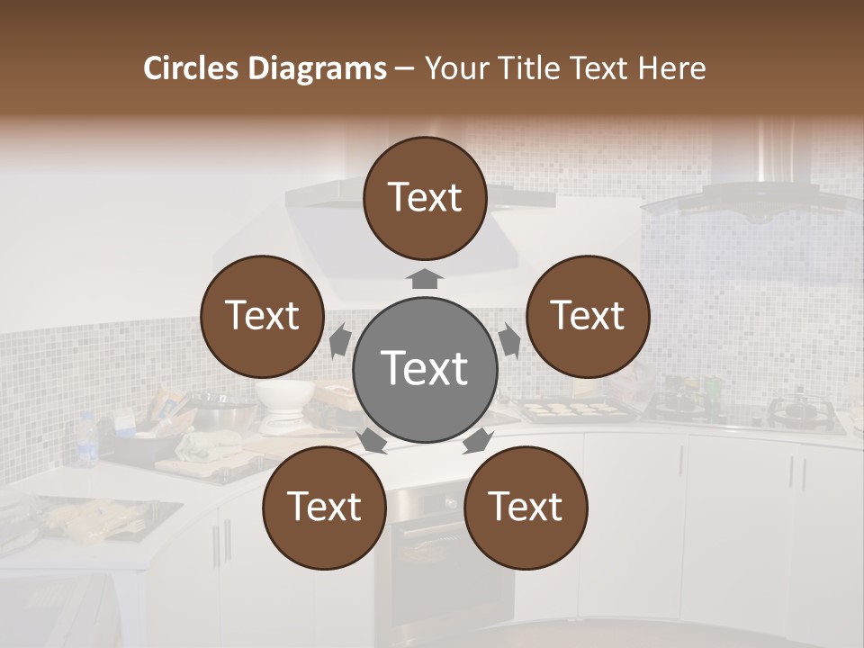 Beautiful Kitchen And Modern Kitchen Interior PowerPoint Template