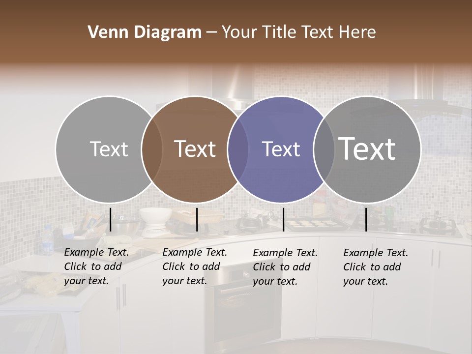 Beautiful Kitchen And Modern Kitchen Interior PowerPoint Template