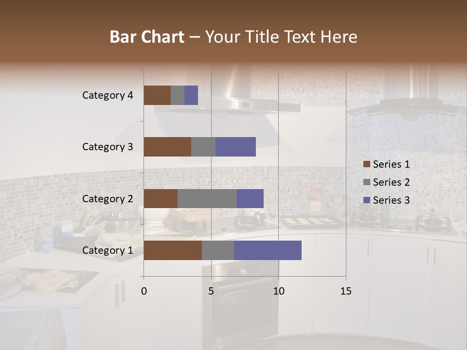 Beautiful Kitchen And Modern Kitchen Interior PowerPoint Template