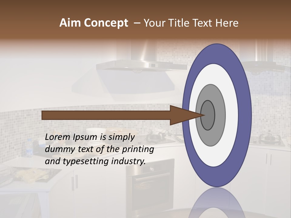 Beautiful Kitchen And Modern Kitchen Interior PowerPoint Template