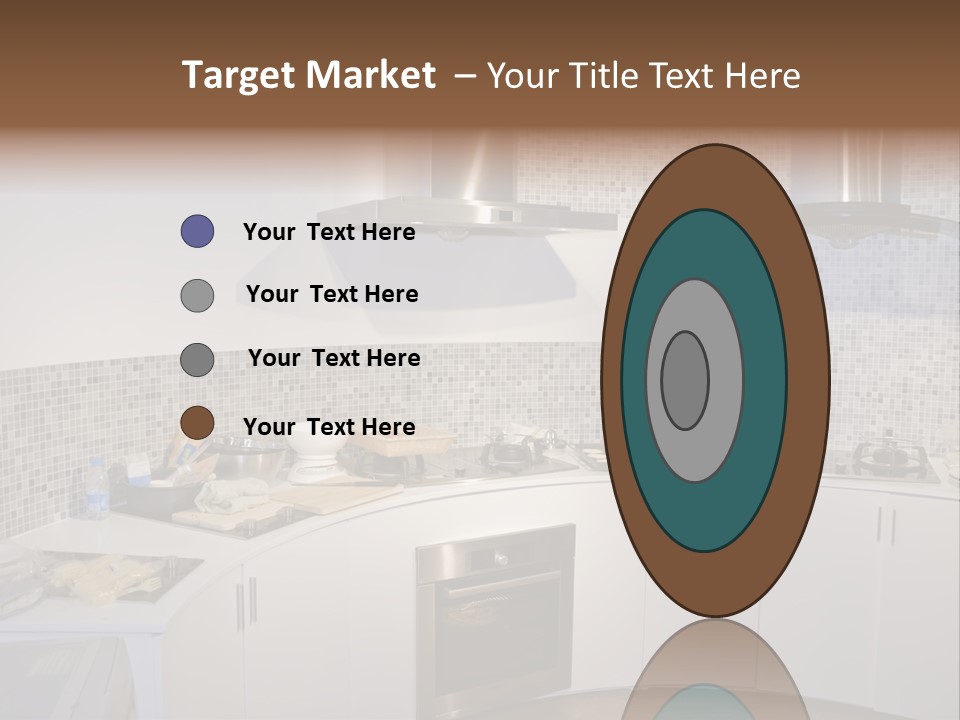 Beautiful Kitchen And Modern Kitchen Interior PowerPoint Template