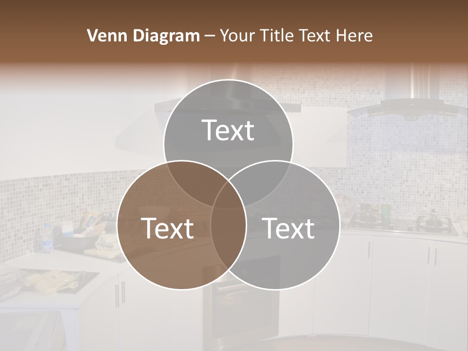 Beautiful Kitchen And Modern Kitchen Interior PowerPoint Template