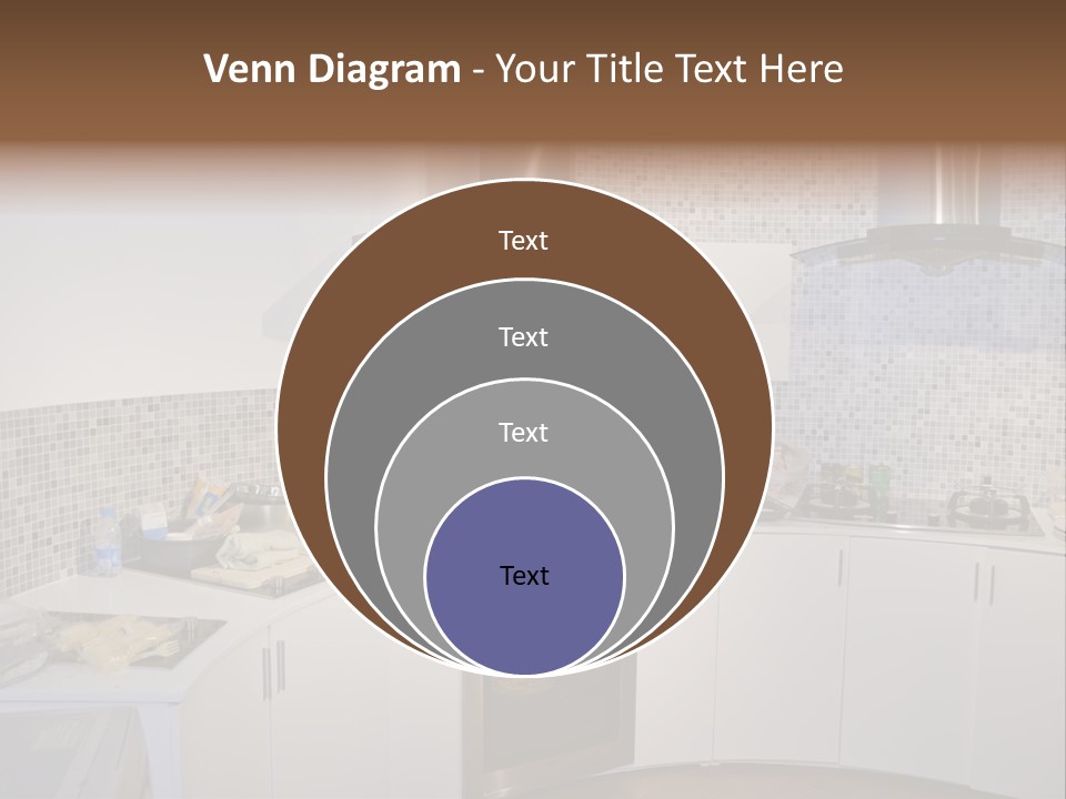 Beautiful Kitchen And Modern Kitchen Interior PowerPoint Template
